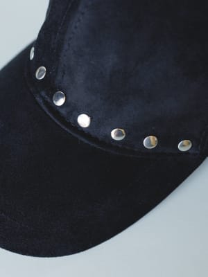 Ready to Go Studded Baseball Hat - Black OS / Black