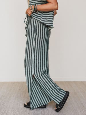 The Nest Ibiza Breeze Drawstring Pants - Sage Black XL / Sage Black