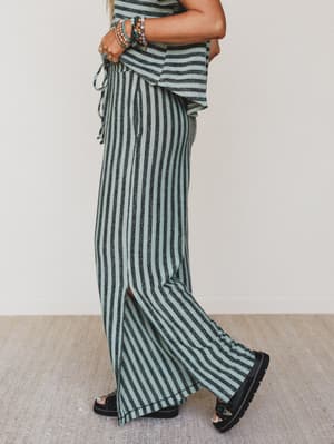 The Nest Ibiza Breeze Drawstring Pants - Sage Black XL / Sage Black