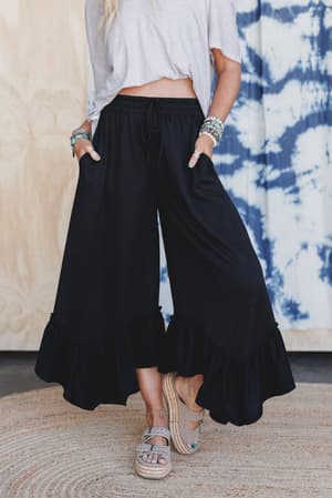 The Nest Serene Flow Ruffled Pants: undefined