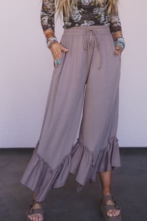 the-nest-serene-flow-ruffled-pants-coco/Brown