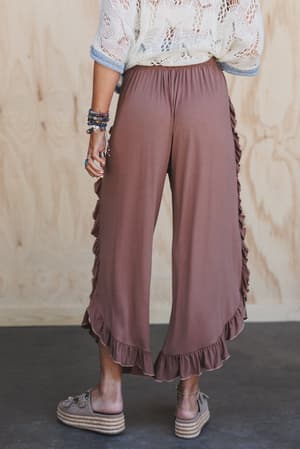 the-nest-saturdays-ruffle-wide-leg-pants-dark-mocha/Brown