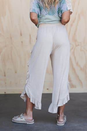 the-nest-saturdays-ruffle-wide-leg-pants-oatmeal/Beige