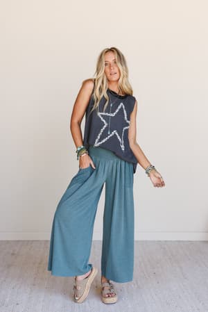 the-nest-my-time-pants-heather-green/Heather Green