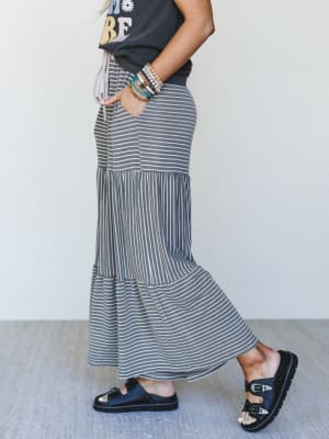 The Nest Forever Mine Striped Pants - Brown M / Brown