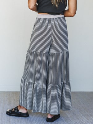 The Nest Forever Mine Striped Pants - Brown M / Brown