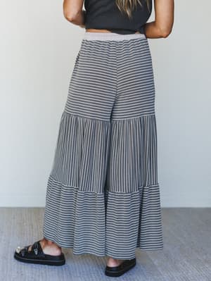 The Nest Forever Mine Striped Pants - Brown M / Brown