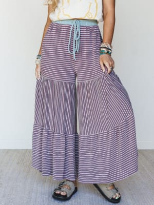 The Nest Forever Mine Striped Pants - Purple M / Purple