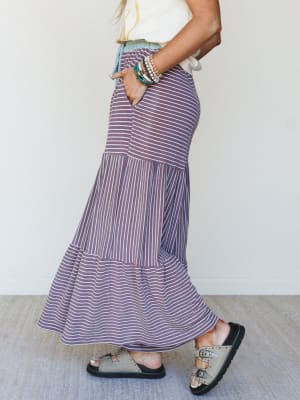 The Nest Forever Mine Striped Pants - Purple M / Purple