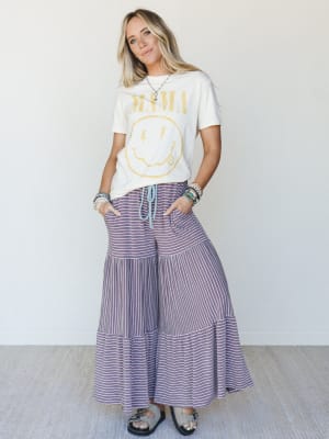 The Nest Forever Mine Striped Pants - Purple M / Purple