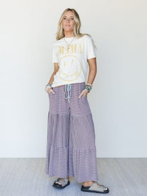 The Nest Forever Mine Striped Pants - Purple M / Purple