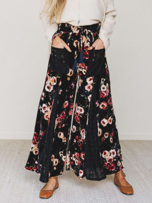 The Nest Let's Party Velvet Wide Leg Pants: undefined