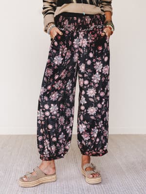 The Nest Gather Together Velvet Wide Leg Pants: undefined