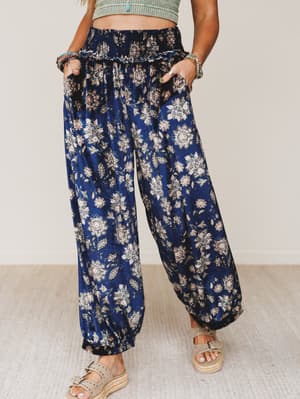 The Nest Gather Together Velvet Wide Leg Pants: undefined