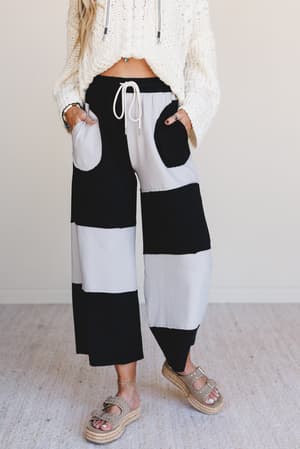 the-nest-coastline-cool-pants-black-silver/Black