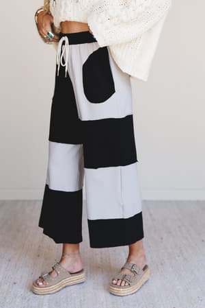 the-nest-coastline-cool-pants-black-silver/Black