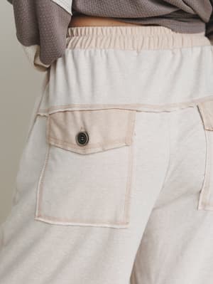 The Nest Jodi Wide Leg Pants - Beige XL / Beige
