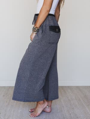 The Nest Jodi Wide Leg Pants - Black XL / Black