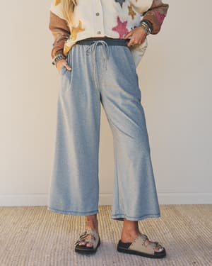 The Nest Jodi Wide Leg Pants - Teal XL / Teal