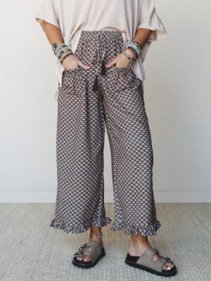The Nest Mystic Mirage Printed Wide Leg Pants: undefined