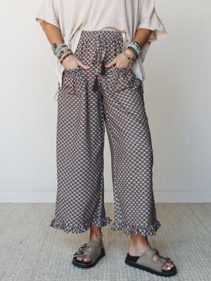 The Nest Mystic Mirage Printed Wide Leg Pants: undefined