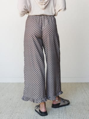 The Nest Mystic Mirage Printed Wide Leg Pants - Black S / Black