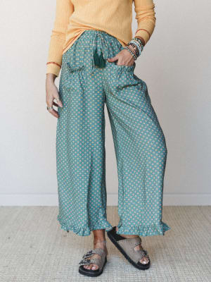 The Nest Mystic Mirage Printed Wide Leg Pants: undefined