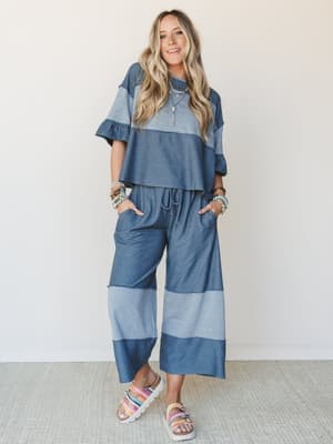 The Nest Soft Horizon Pant - Teal L / Teal