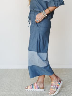 The Nest Soft Horizon Pant - Teal L / Teal
