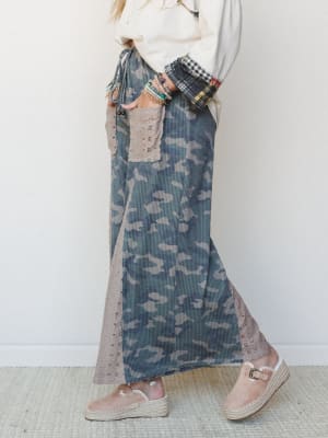 The Nest Let's Party Wide Leg Pants - Army XL / Army