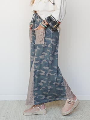 The Nest Let's Party Wide Leg Pants - Army XL / Army