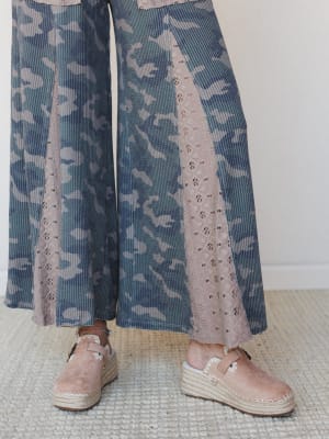 The Nest Let's Party Wide Leg Pants - Army XL / Army