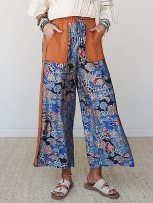 The Nest Floral Dreams Wide Leg Pant: undefined