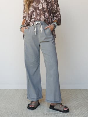 So Comfy Wide Leg Denim Pant: undefined