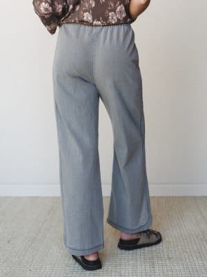 So Comfy Wide Leg Denim Pant - Grey XL / Grey