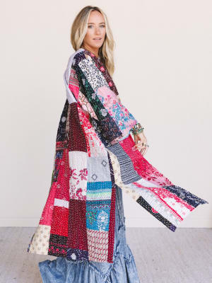 One-of-a-Kind Stargazer Quilted Kimono in Multi