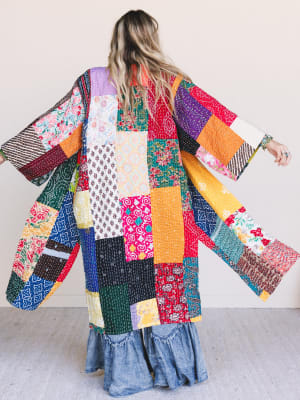 One-of-a-Kind Stargazer Quilted Kimono: undefined