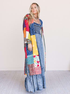 One-of-a-Kind Stargazer Quilted Kimono in Multi