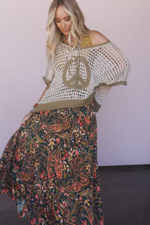 The Nest Happy Tiers Maxi Skirt: undefined