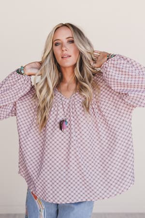 The Nest Kendrix Printed Top: undefined