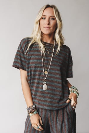 The Nest Ibiza Breeze Striped Top: undefined