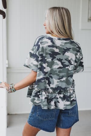 the-nest-camouflage-muse-babydoll-top-black/Black