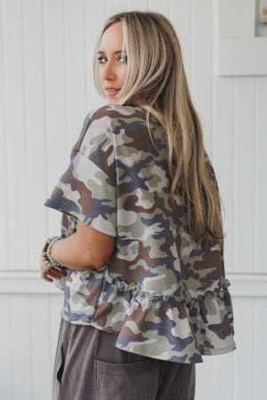 the-nest-camouflage-muse-babydoll-top-sage/Green