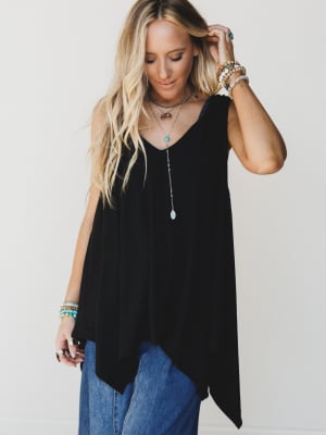 The Nest Drift Away Top - Black XL / Black