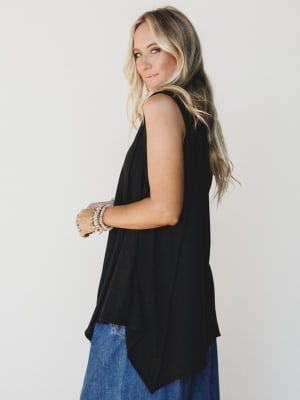 The Nest Drift Away Top - Black XL / Black