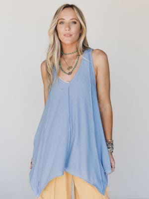 The Nest Drift Away Top - Denim XL / Blue