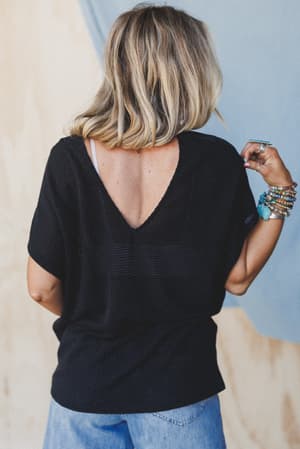 the-nest-cruising-v-neck-top-black/Black