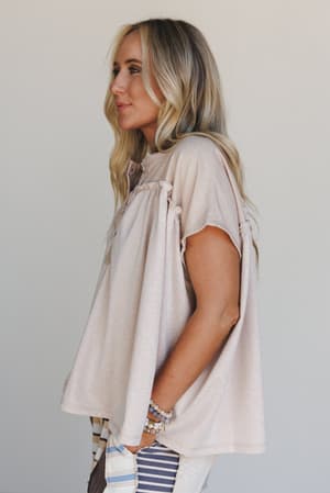the-nest-sunset-ruffle-top-taupe/Taupe