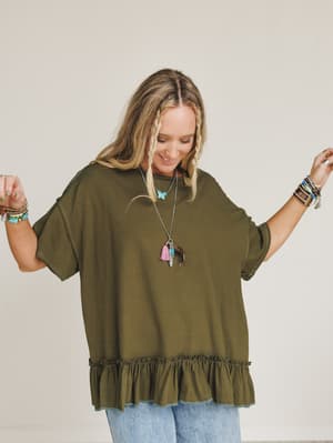 the-nest-mariah-ruffle-tee-olive/Olive