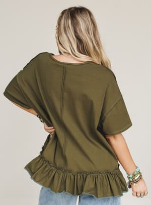 the-nest-mariah-ruffle-tee-olive/Olive